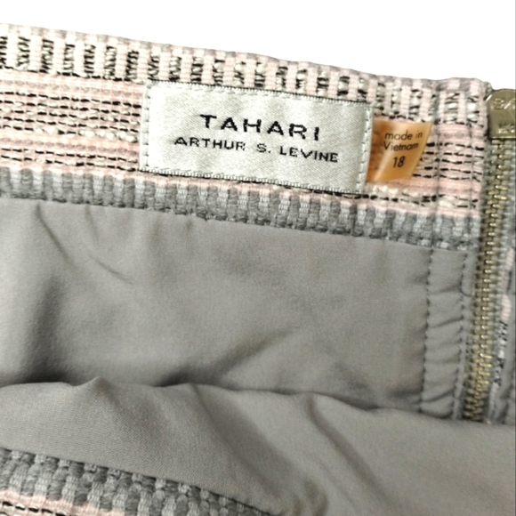 TAHARI ARTHUR S. LEVINE Tweed  Suit Skirt Plus Size 18 - Picture 6 of 6